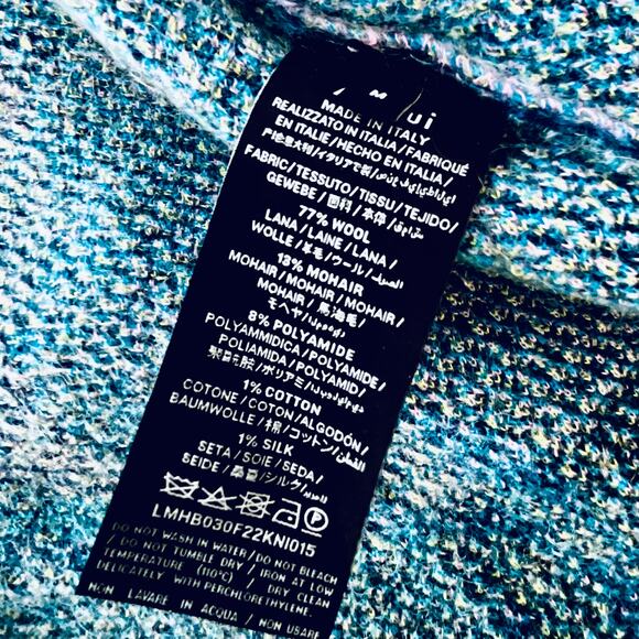 ALANUI: Men's Brushed Wool Blend Aurora Borealis Cardigan -M - Picture 4 of 10